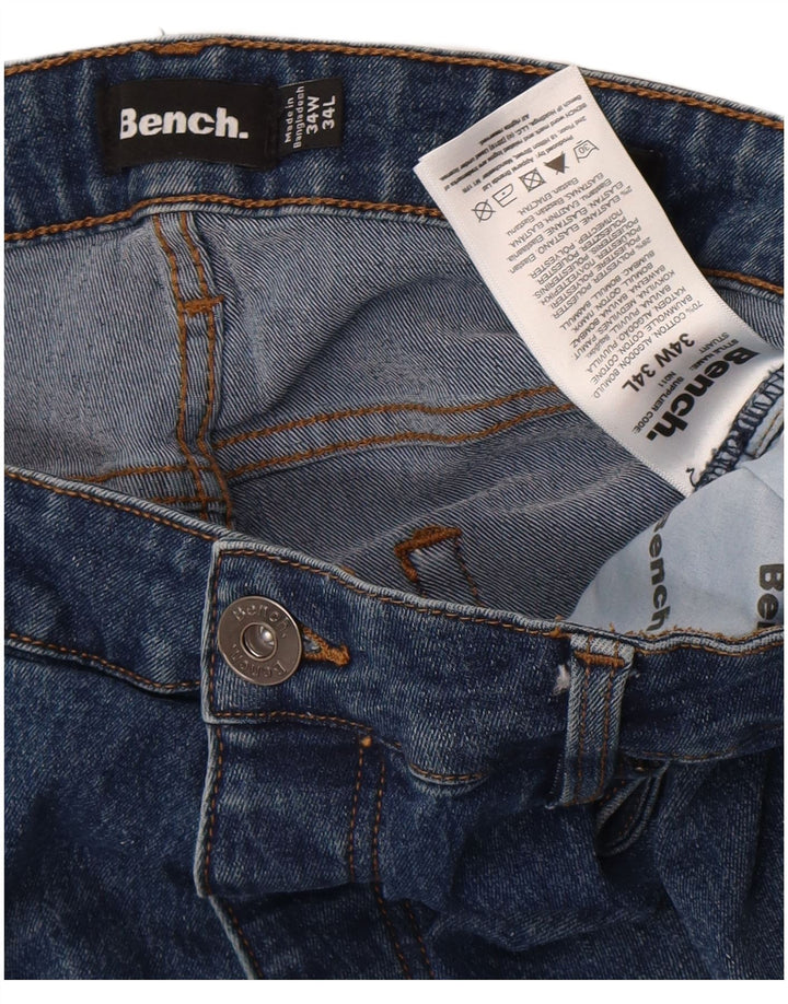 Jeans dritti da uomo Bench W34 L34 cotone blu