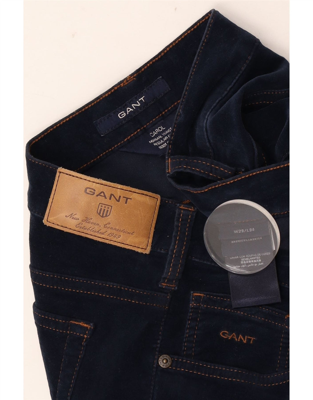 Jeans bootcut Carol da donna Gant Regular Fit W29 L28 cotone blu navy