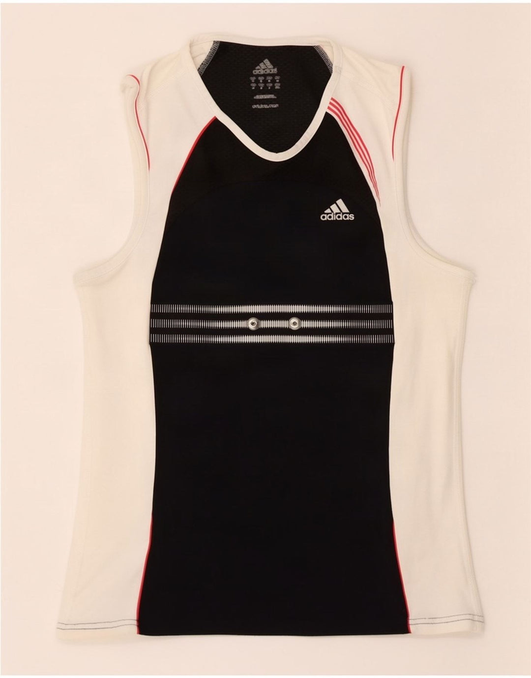 Canotta Adidas Climacool da donna UK 10 Small Black Colourblock