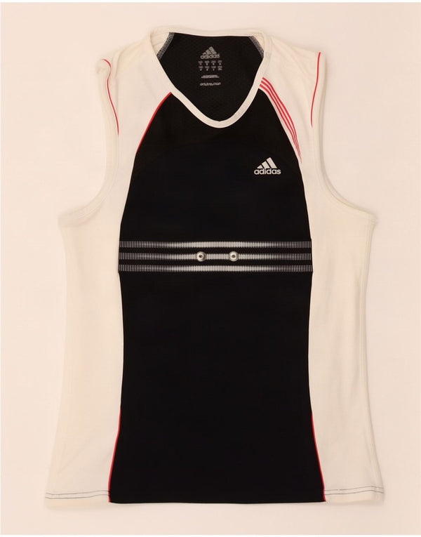 Canotta Adidas Climacool da donna UK 10 Small Black Colourblock