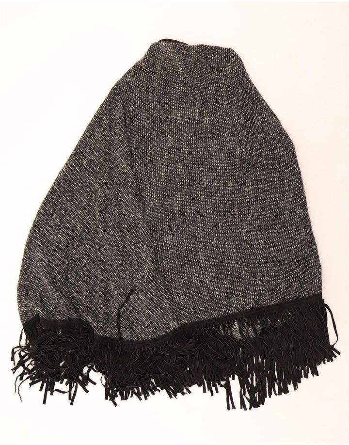 Maglione cardigan poncho vintage da donna UK 22 3XL Grigio