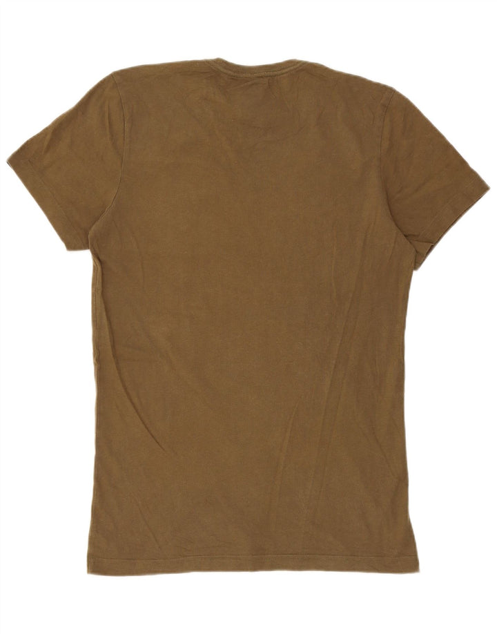 T-shirt grafica da uomo Adidas Top piccola in cotone kaki