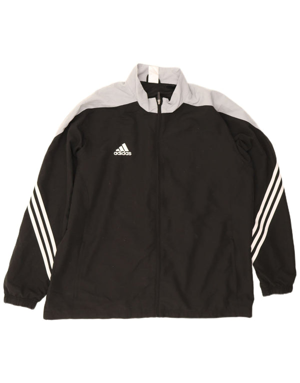 Giacca sportiva da uomo Adidas 2XL in poliestere color block nero sportivo