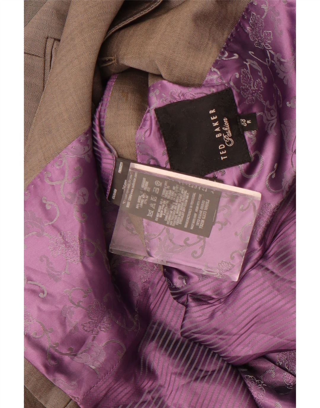 Giacca blazer da uomo a 2 bottoni Ted Baker US 38 lana grigio medio