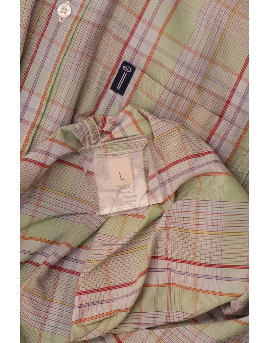 SERGIO TACCHINI Camicia Uomo Cotone Quadri Verdi Grandi