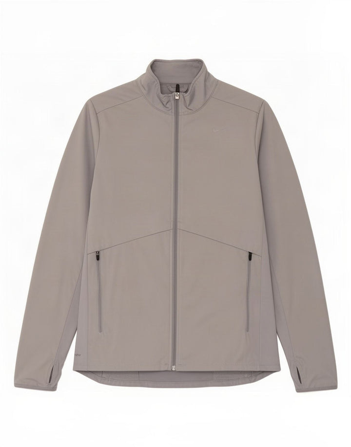 Giacca da tuta Nike Dri Fit da uomo, grande, in poliestere grigio
