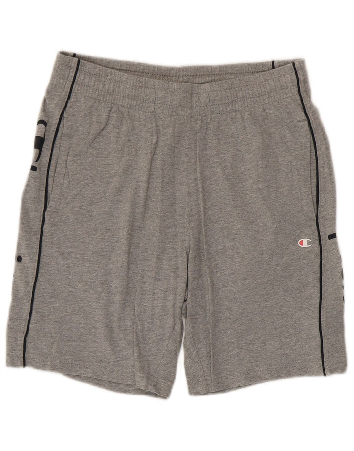 Pantaloncini sportivi grafici da uomo Champion piccoli in cotone chiazzato grigio