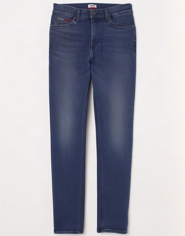 Jeans skinny da uomo Tommy Hilfiger W32 L30 cotone blu navy