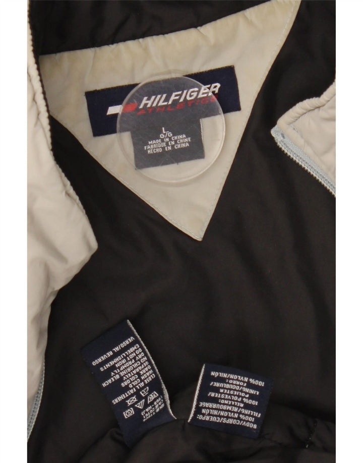 Giacca imbottita foderata da uomo Tommy Hilfiger UK 40 grande nylon grigio