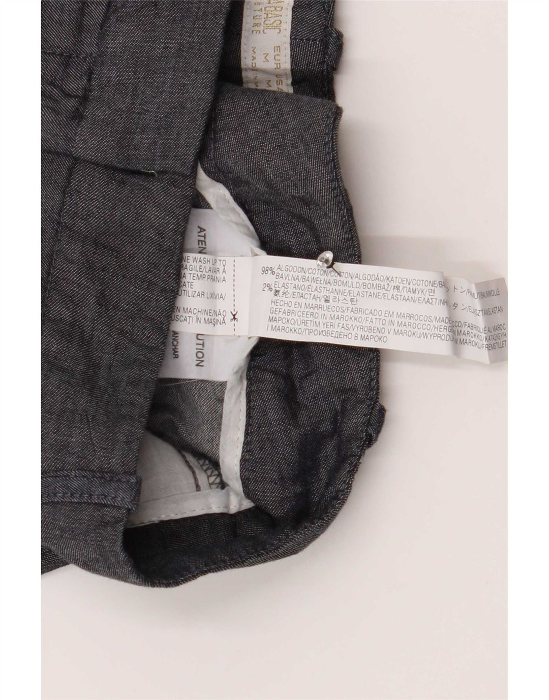 Pantaloncini chino da donna Zara medi W28 in cotone grigio