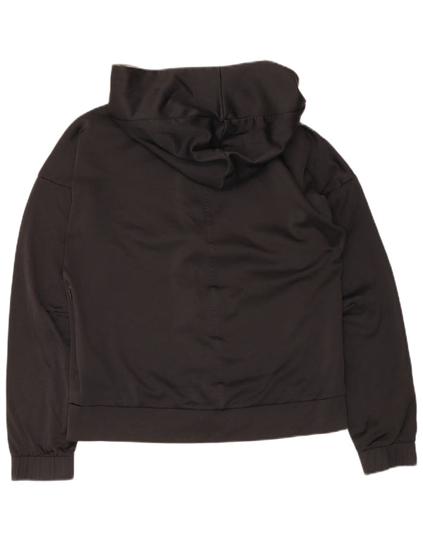 Giacca da ginnastica con cappuccio da donna Adidas UK 8/10 Small Poliestere nero
