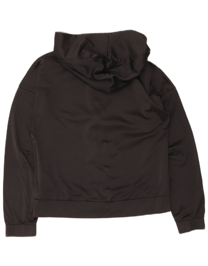 Giacca da ginnastica con cappuccio da donna Adidas UK 8/10 Small Poliestere nero