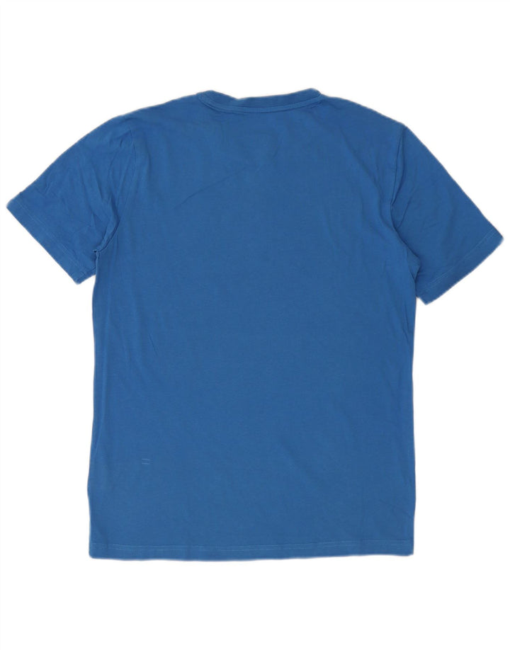 T-shirt grafica da uomo Puma Top Small in cotone blu