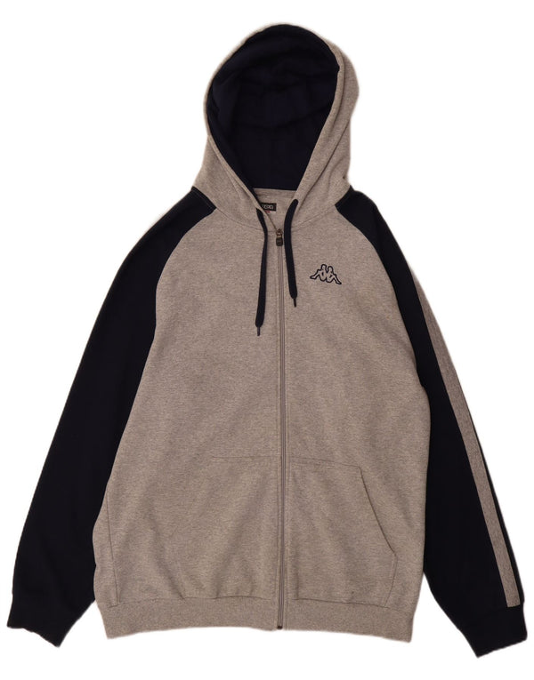 Felpa con cappuccio e zip da uomo Kappa 2XL Colore grigio