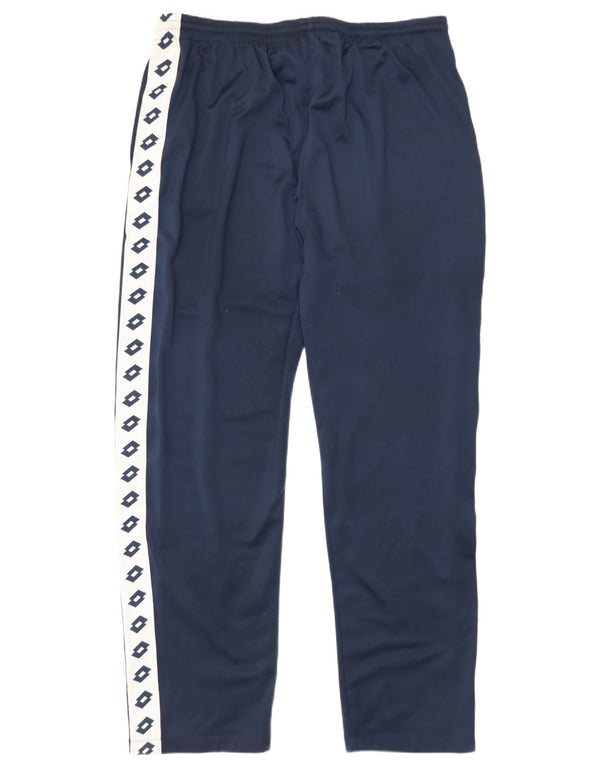 Pantaloni da tuta con grafica da uomo Lotto UK 44/46 2XL Blu navy Colorblock