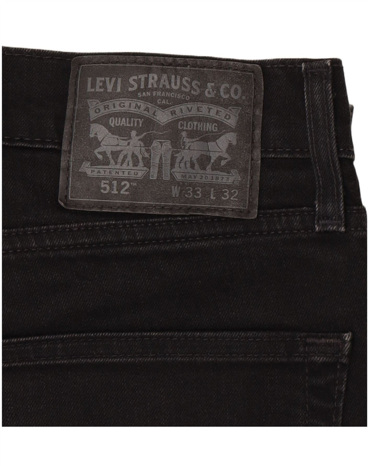 Levi's Uomo 512 Jeans affusolati slim W33 L32 Cotone grigio
