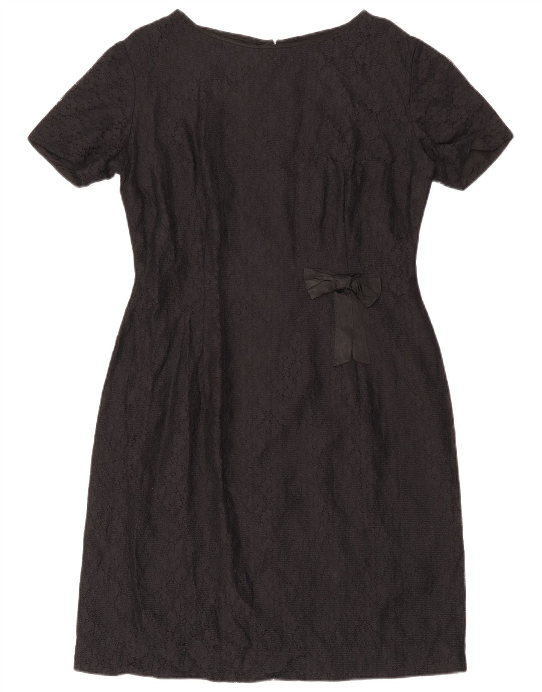 Abito tubino vintage in pizzo da donna IT 44 medio nero floreale