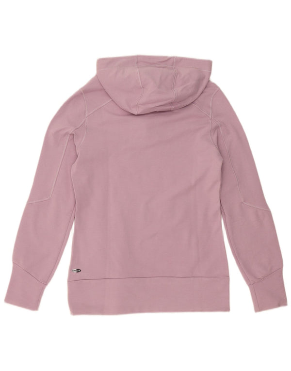 Felpa con cappuccio da donna Adidas UK 12 cotone rosa medio