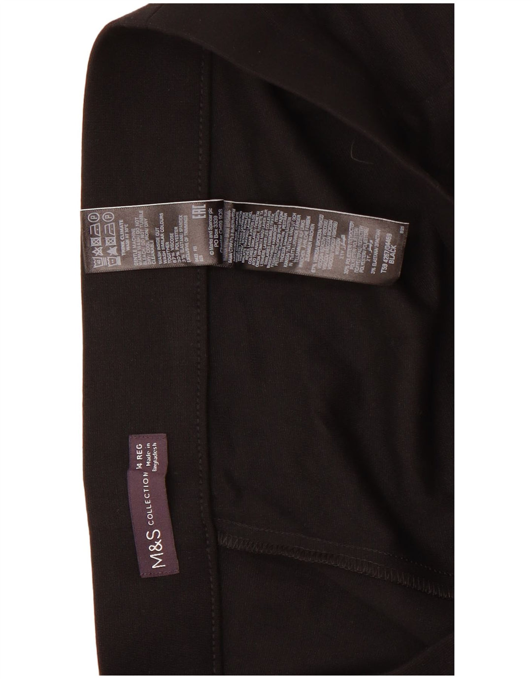 Leggings da donna Marks & Spencer UK 14 Large in viscosa nera