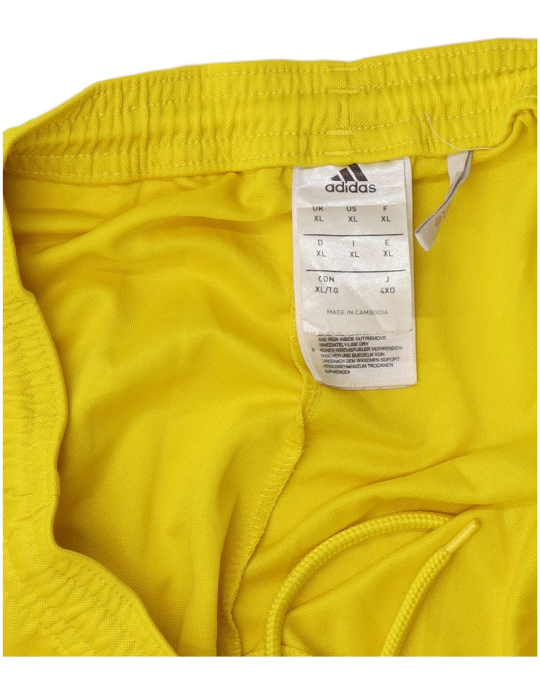 Pantaloncini sportivi Adidas Climalite da uomo XL poliestere giallo