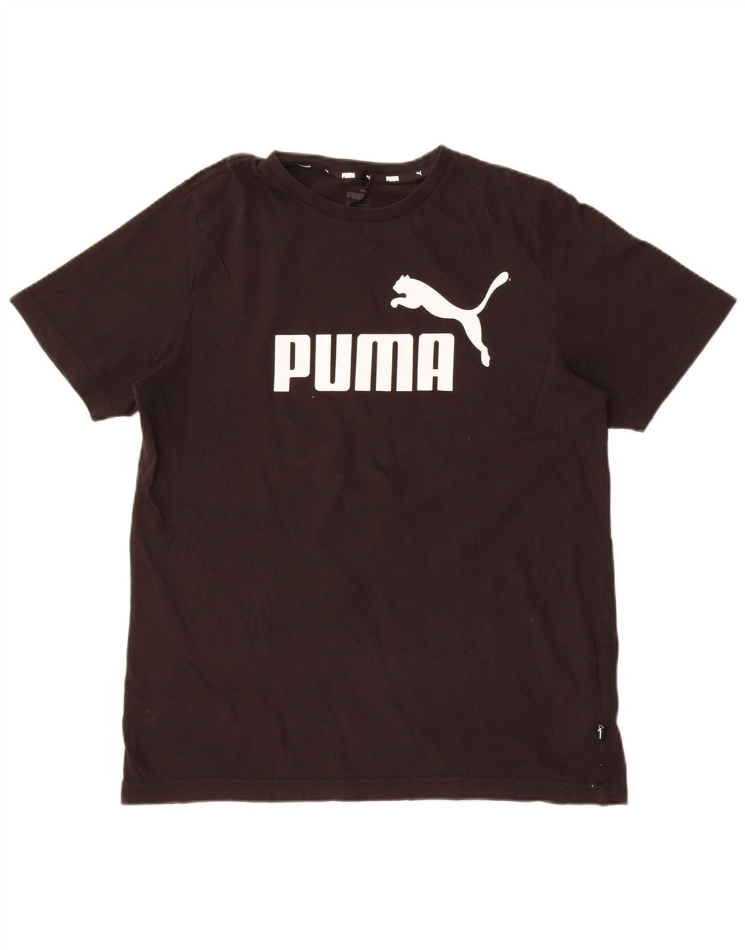 T-shirt grafica da uomo Puma Top in cotone nero medio