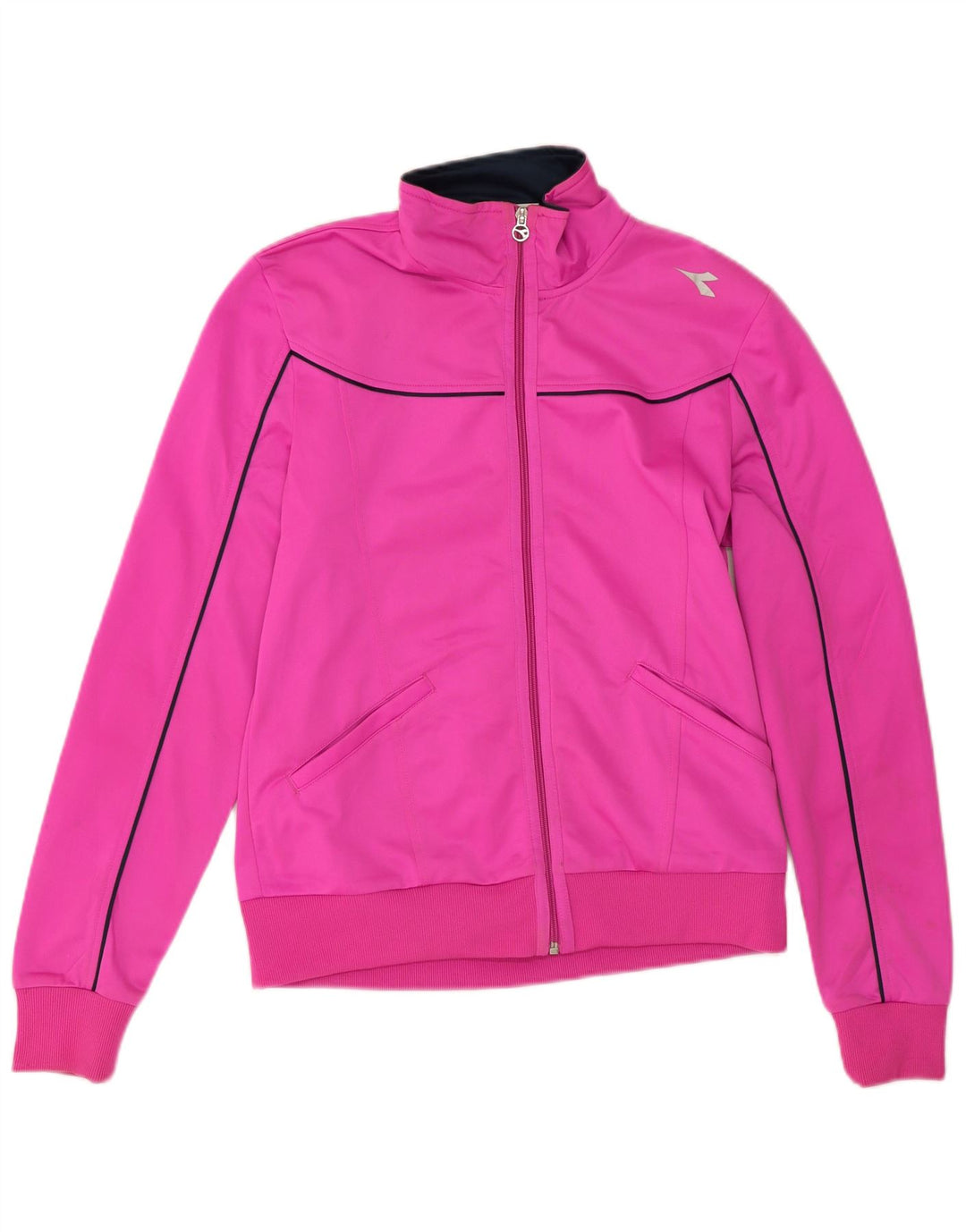 Giacca da tuta da donna Diadora UK 14 poliestere rosa medio