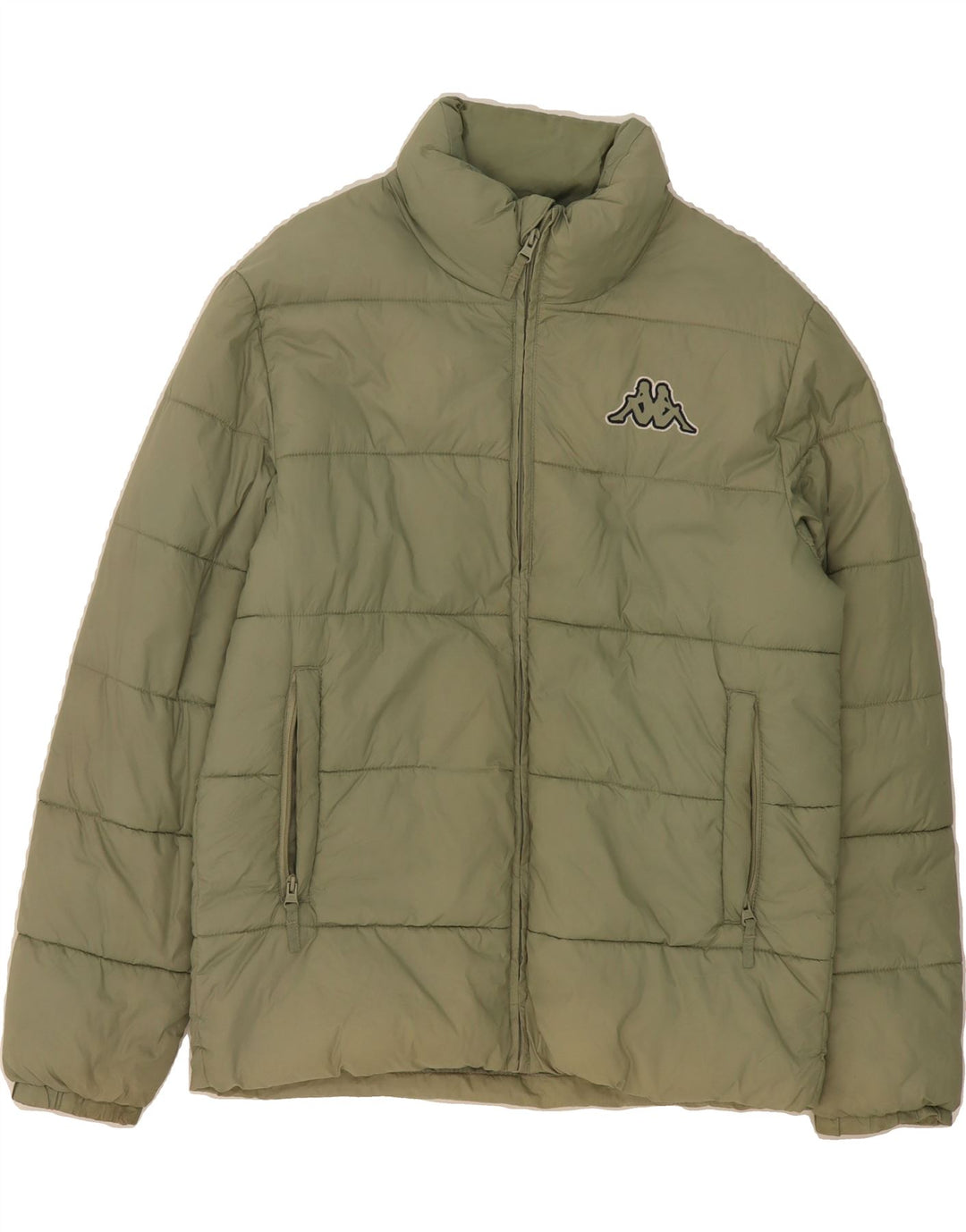 KAPPA Mens Padded Jacket UK 38 Medium Green Polyamide Vintage Kappa and Second-Hand Kappa from Messina Hembry 