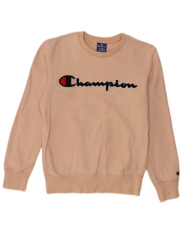 Felpa oversize con grafica da donna Champion UK 6 XS cotone rosa