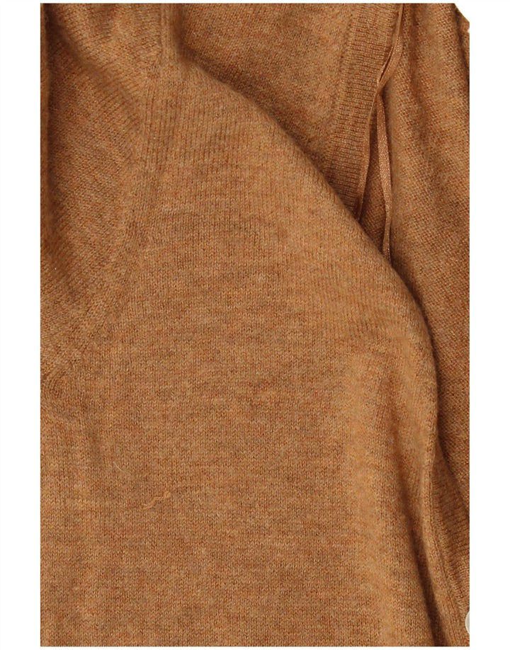 Maglione cardigan da donna della South Coast UK 8 piccolo in lana beige