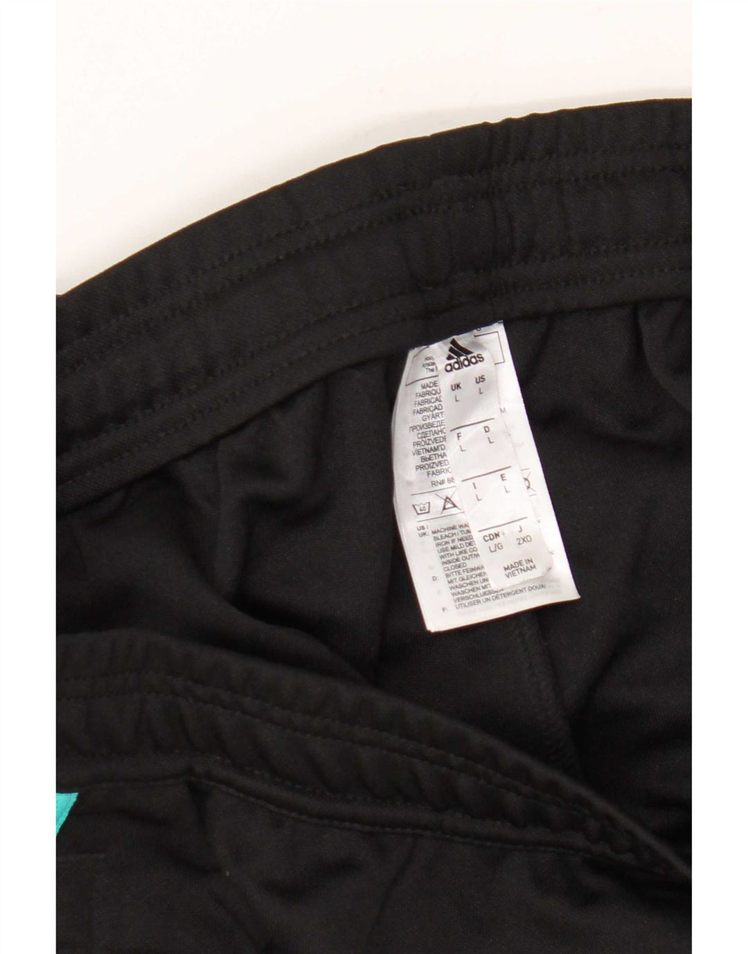 Pantaloni da tuta da uomo Adidas Large neri in poliestere