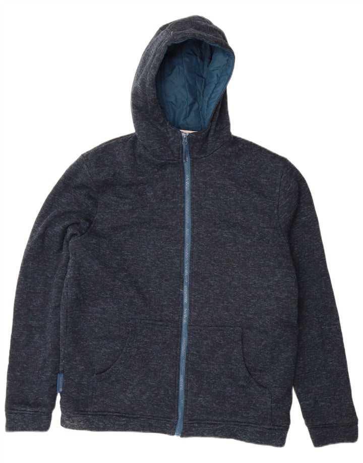 Maglione con cappuccio e zip da uomo Mountain Warehouse grande blu navy screziato
