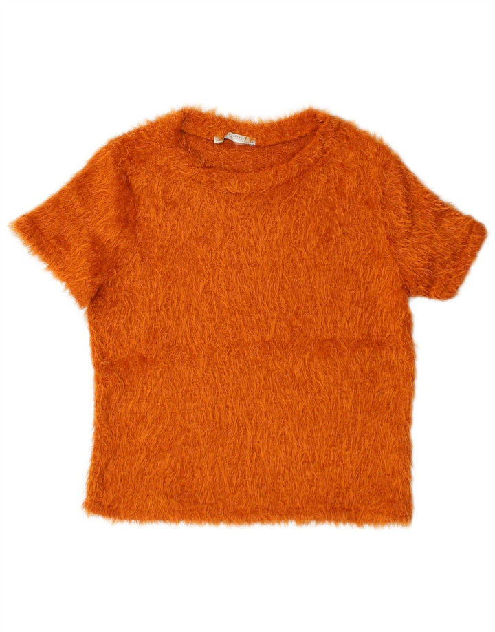 T-shirt da donna Zara Top UK 10 piccola arancione in poliestere