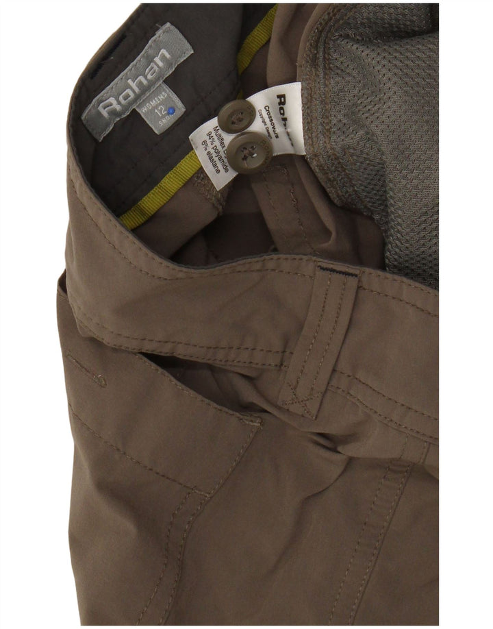 Pantaloni chino dritti da donna Rohan UK 12 Medium W34 L28 Marrone Poliammide