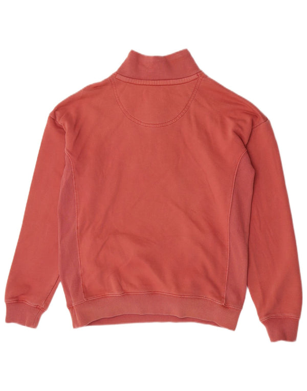 Felpa oversize con collo con zip da donna Fat Face, maglione UK 10 piccolo rosa