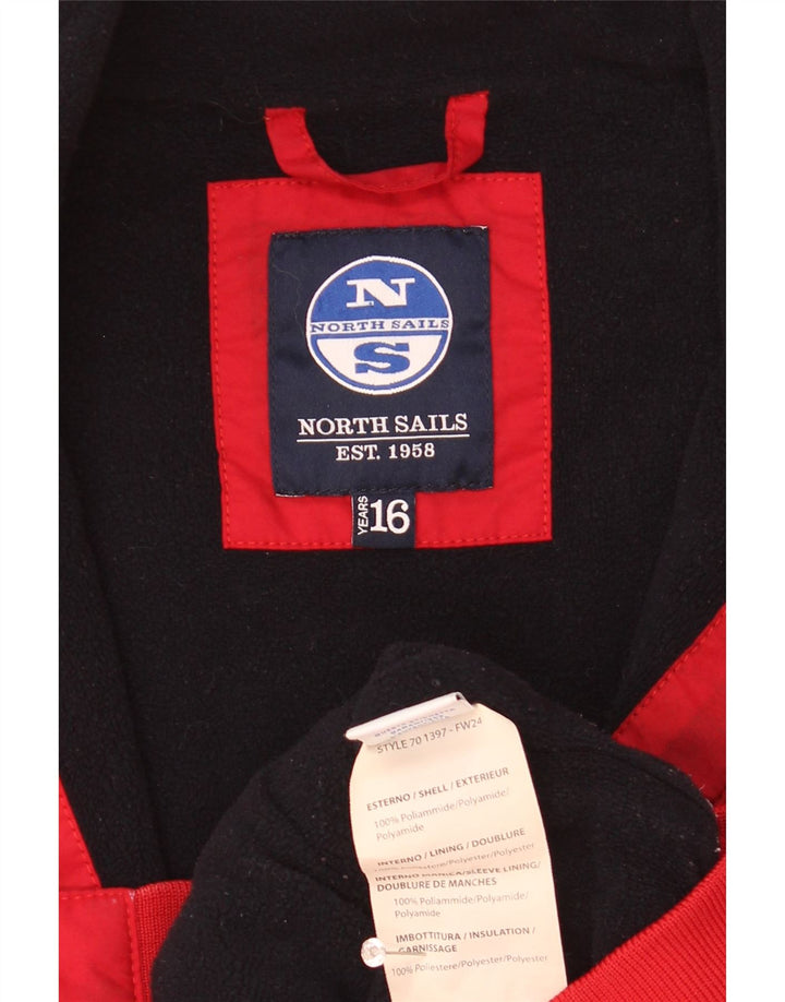 Giubbotto bomber North Sails da ragazzo 15-16 anni in poliestere rosso
