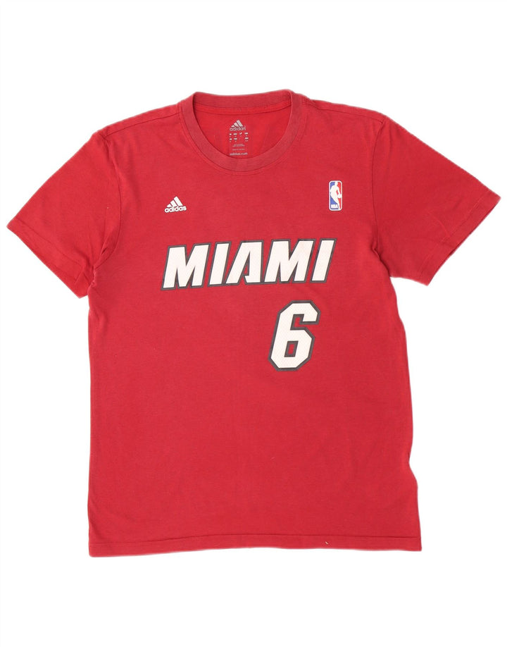T-shirt grafica Adidas da uomo Miami Top in poliestere bordeaux medio