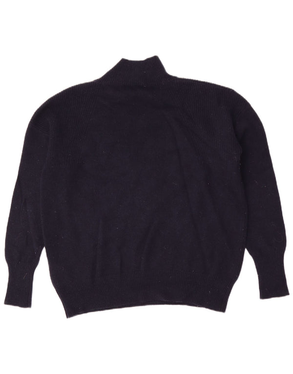 Joules Maglione da donna con collo alto e maglione UK 12 Lana medio blu navy
