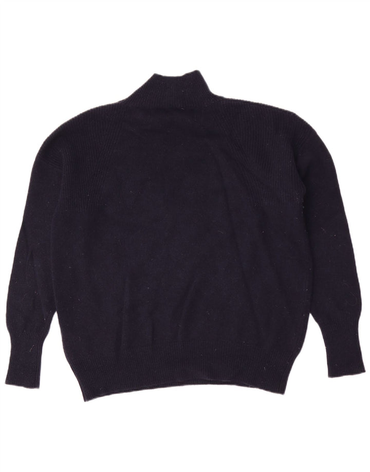 Joules Maglione da donna con collo alto e maglione UK 12 Lana medio blu navy