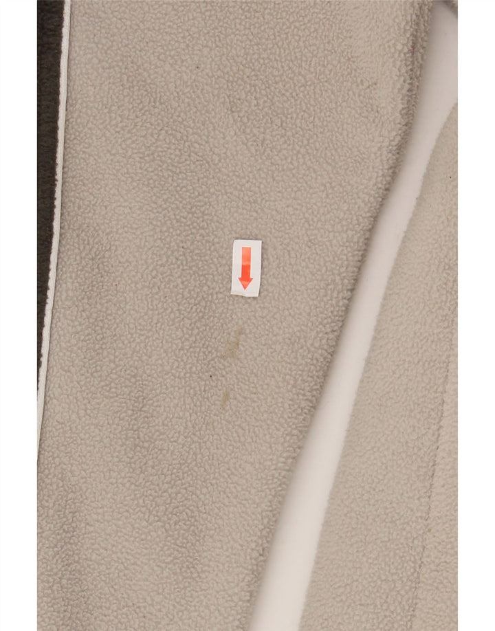 VINTAGE Mens Zip Neck Fleece Jumper Large Grey Colourblock Polyester Vintage Vintage and Second-Hand Vintage from Messina Hembry 