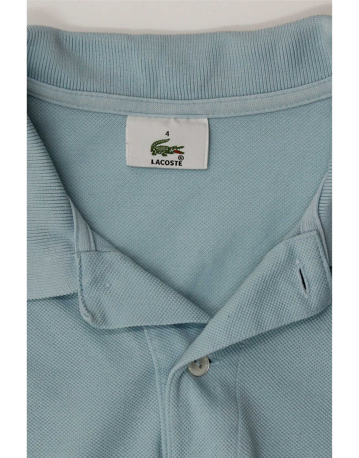 Polo da uomo Lacoste taglia 4 in cotone blu medio