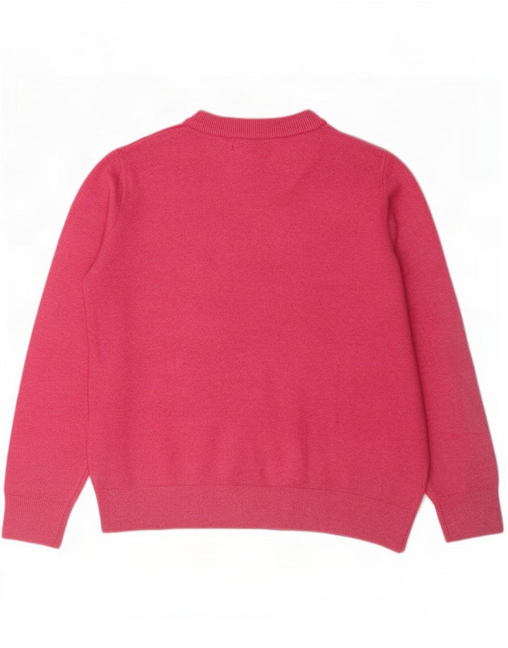 Maglione maglione girocollo da donna Marks & Spencer UK 14 Poliestere rosa medio