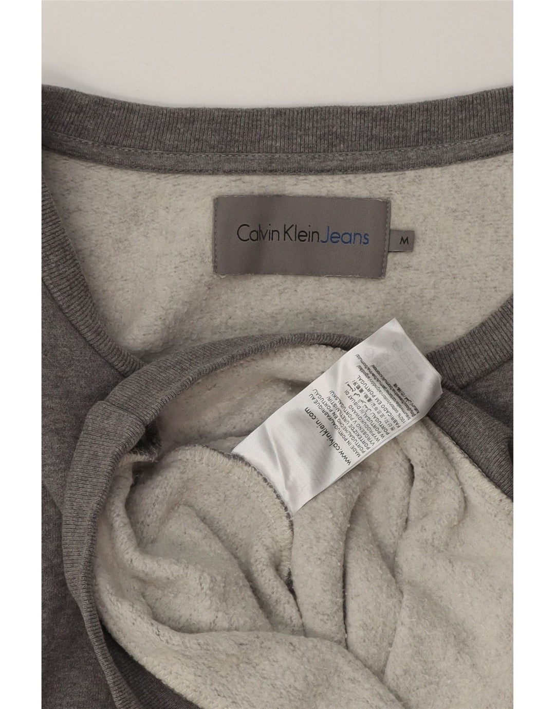 Felpa da donna Calvin Klein Jeans Jumper UK 14 Grigio medio chiazzato