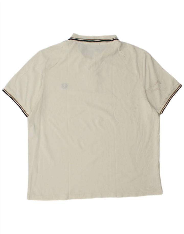 Polo da uomo Fred Perry 3XL in cotone bianco sporco