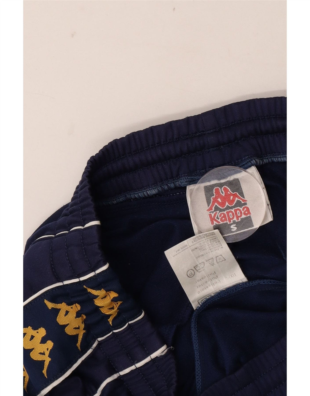 Pantaloncini sportivi grafici da uomo Kappa piccoli in poliestere blu navy