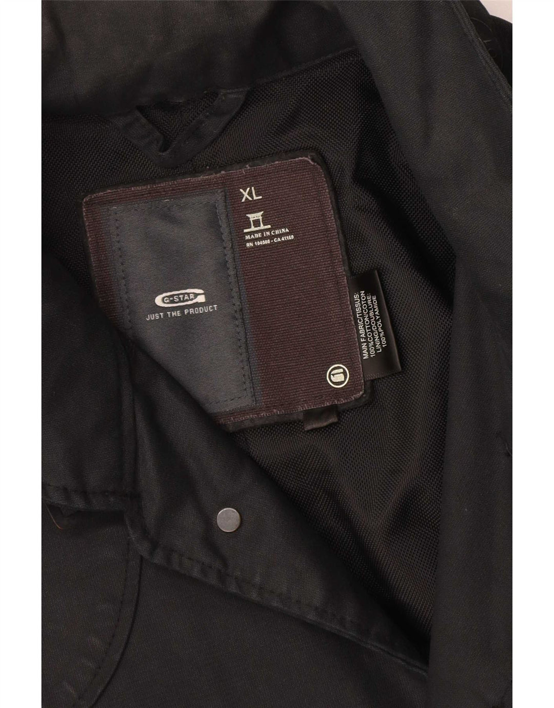 Trench da uomo G-Star UK 42 XL Cotone nero