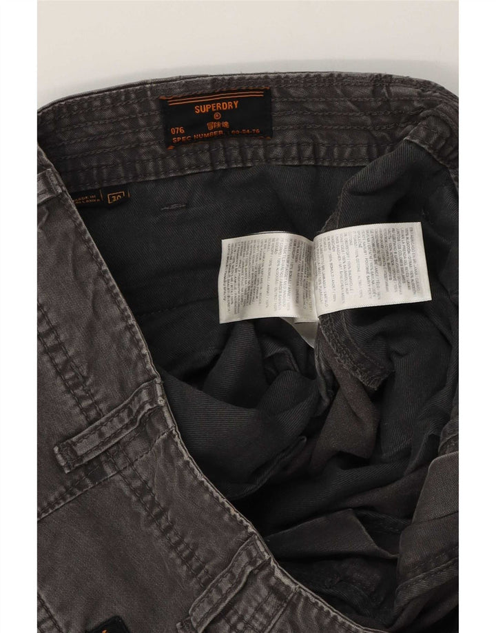 Pantaloncini cargo da uomo Superdry W30 cotone grigio medio