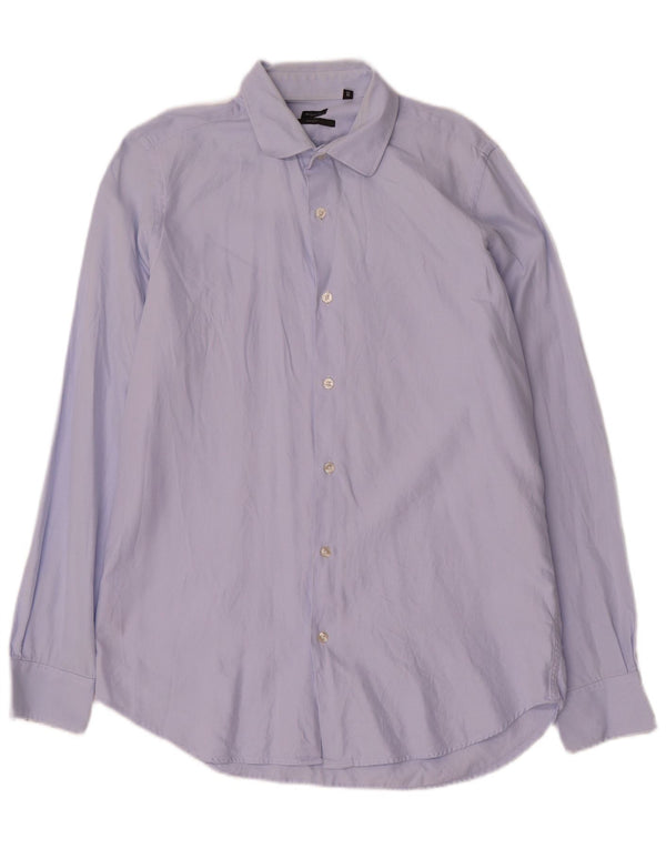 Camicia da uomo Paul Smith taglia 41 16 grande cotone gessato blu