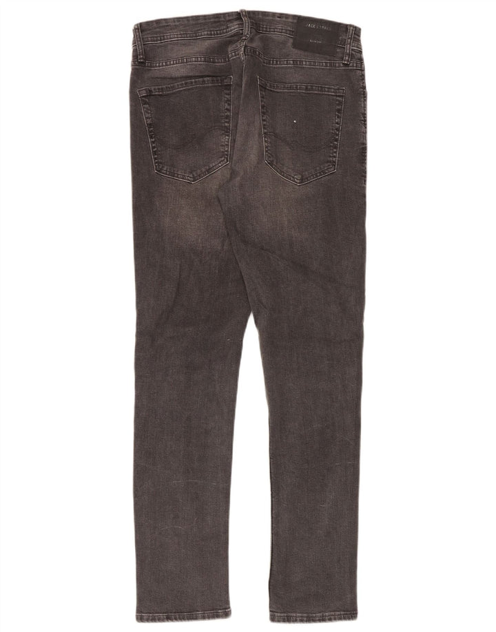 Jack & Jones Uomo GLENN Slim Jeans W32 L32 Cotone Grigio