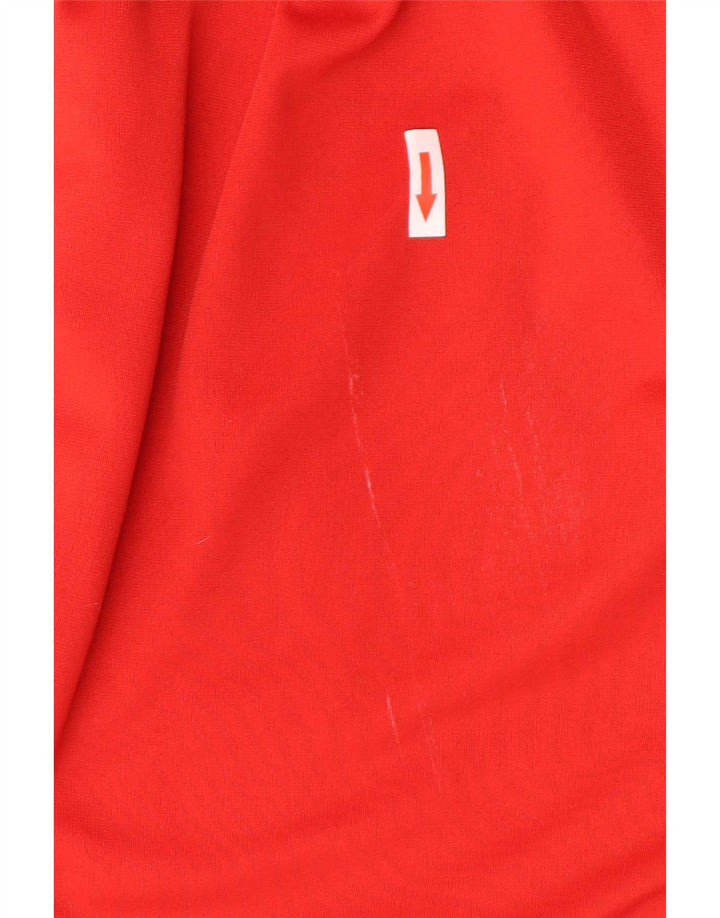 Pantaloni da tuta da uomo Adidas in poliestere rosso medio