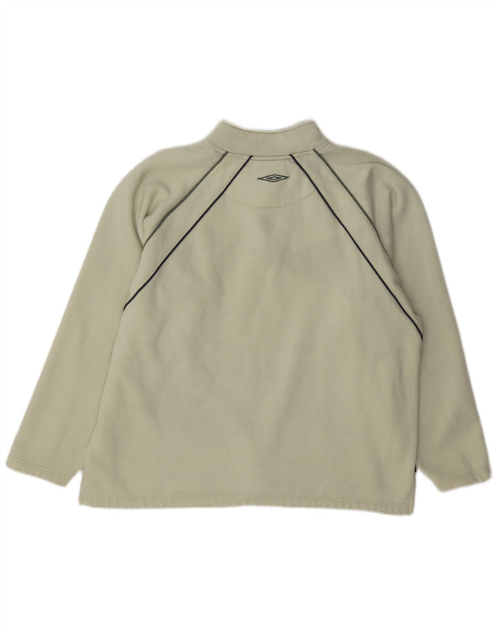 Maglione in pile con zip grafica da uomo Umbro UK 41/43 Large Verde Poliestere